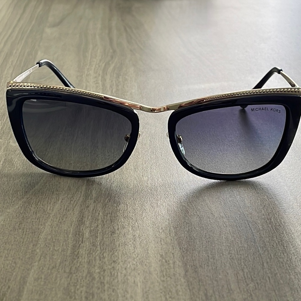 Michael Kors sunglasses navy blue with gold accent